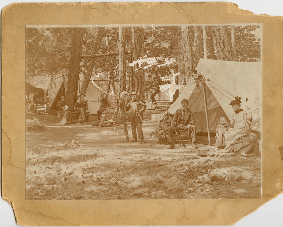The Osborne family rusticating, circa 1900.