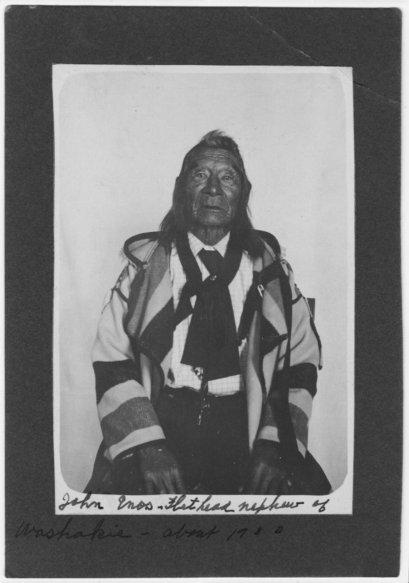 John Enos, Wind River Reservation, circa 1900